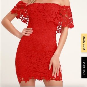Off the shoulder lace dress
